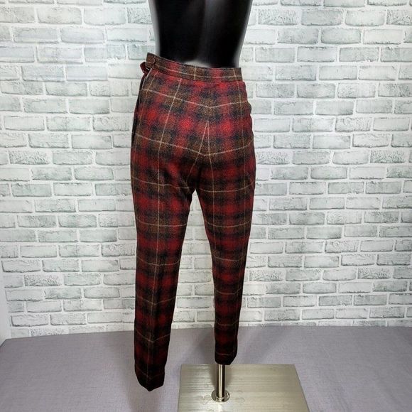Vintage 60s Handmade Wool Blend Plaid Jacket & Peddle Pusher Pants Outfit Set - Picture 10 of 13